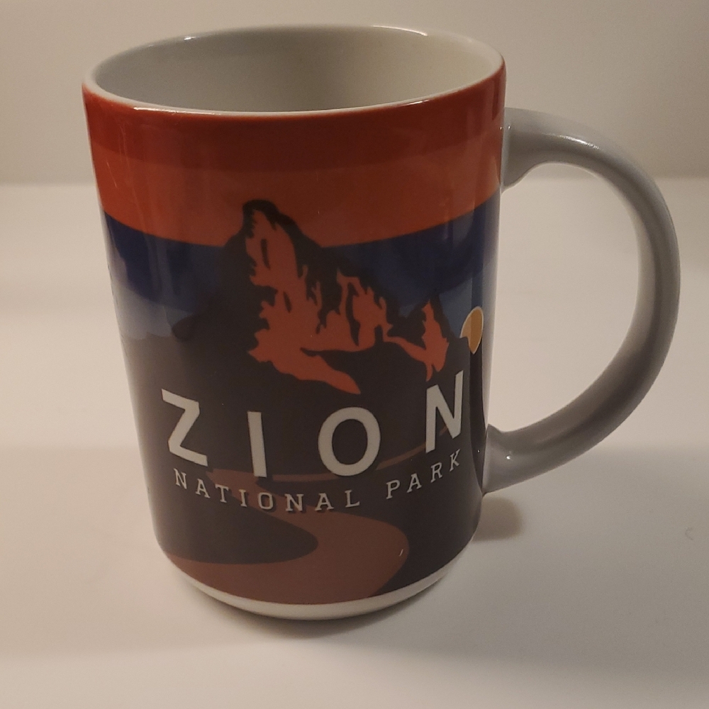 Zion National Park Ceramic Mug - Red and Gray